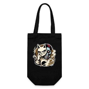 Masque de chat contre Visage de zombie - Sac à bouteille - noir - Devant