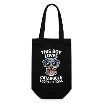 Louisiana Catahoula Leopard Dog Saying Gift - Gift Bag for Bottles - black - Front