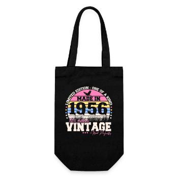 Vintage 1956 Vintage Birthday Gift - Gift Bag for Bottles - black - Front
