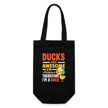 Funny Ducks Motif Ducks Lover Sayings - Gift Bag for Bottles - black - Front