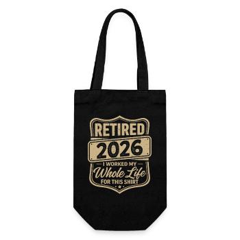 Retraité en 2026, j’ai travaillé toute ma vie pour cette chemise - Sac à bouteille - noir - Devant