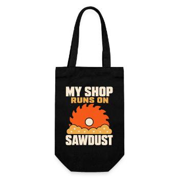 Fabricant de sciure, menuisier, menuisier bricolage, Papa bricolage - Sac à bouteille - noir - Devant