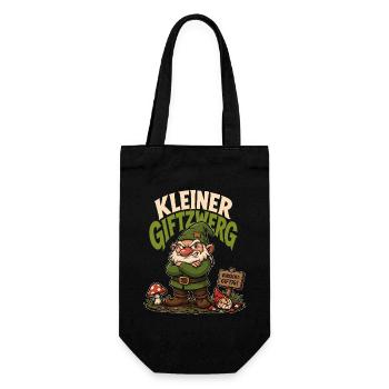 Kleiner Giftzwerg – Frecher Humor Spruch - Geschenkbeutel für Flaschen - Schwarz - Vorne