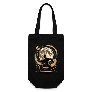 Tai Chi Zen Meditation – Chi Qigong Training - Geschenkbeutel für Flaschen - Schwarz - Vorne