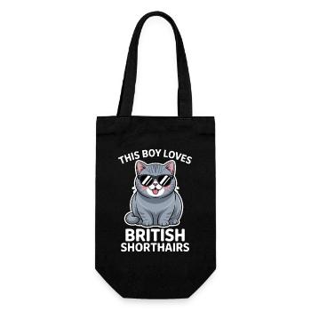 British Shorthair Sayings Funny Cat Gift - Gift Bag for Bottles - black - Front