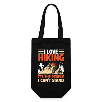 Hiking Mountain Trail Backpacking Outdoors Wildern - Geschenkbeutel für Flaschen - Schwarz - Vorne