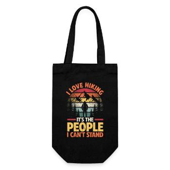 Hiking Mountain Trail Backpacking Outdoors Poaching - Gift Bag for Bottles - black - Front
