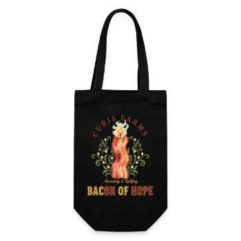 Breakfast Bacon Of Hope Funny Brunch Coffee Food - Gift Bag for Bottles - black - Front