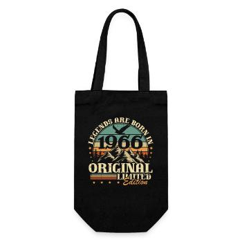 Legends 1966 Vintage 60th Birthday Gift - Gift Bag for Bottles - black - Front
