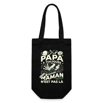 Cadeau Papa Bricoleur Humour Fête des Pères - Sac à bouteille - noir - Devant