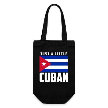 Just A Little Cuban Cuba Flag Cuban Pride - Gift Bag for Bottles - black - Front