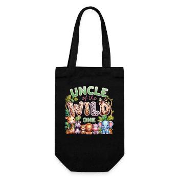 Uncle of the Wild One - Gift Bag for Bottles - black - Front