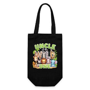 Uncle of the Wild One - Gift Bag for Bottles - black - Front