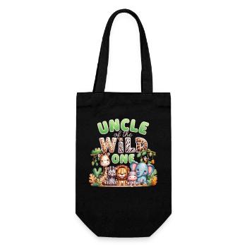 Uncle of the Wild One - Gift Bag for Bottles - black - Front