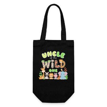 Uncle of the Wild One - Gift Bag for Bottles - black - Front