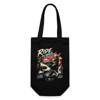 Rider of the Tide Cat - Gift Bag for Bottles - black - Front