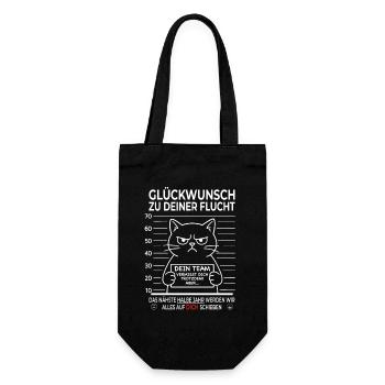Abschied Kollege Lustiges Team Geschenk - Geschenkbeutel für Flaschen - Schwarz - Vorne