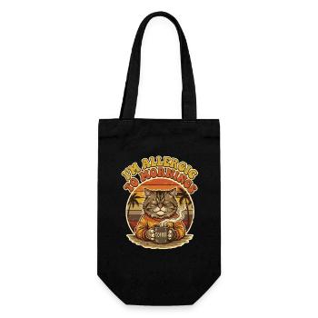 Cat I'm allergic to Morgende - Gift Bag for Bottles - black - Front