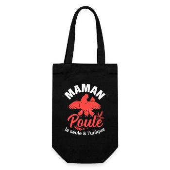 Maman Poule La Seule Et L Unique Cadeau Mère - Sac à bouteille - noir - Devant