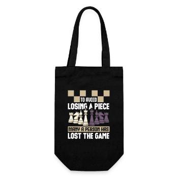 Chess Chess Player Chessboard - Gift Bag for Bottles - black - Front