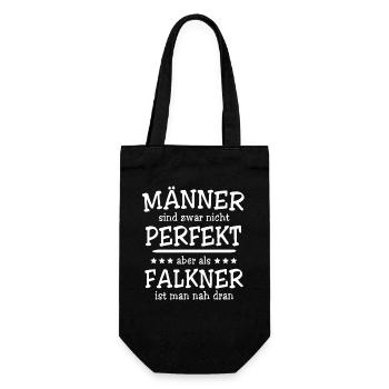 Falkner Männer - Geschenkbeutel für Flaschen - Schwarz - Vorne