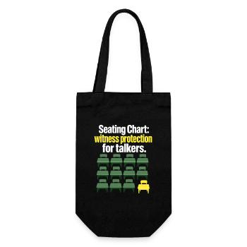 Funny Teacher Seating Chart Witness Protection Jok - Gift Bag for Bottles - black - Front