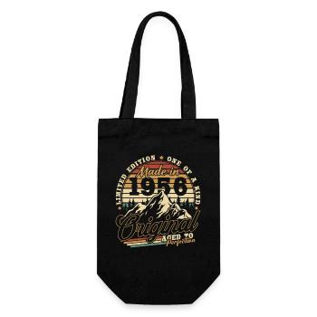 1956 Vintage Vintage Birthday Gift Retro - Gift Bag for Bottles - black - Front