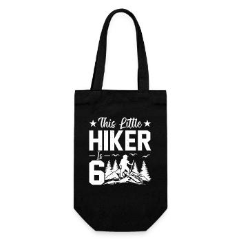 Hiking Kids 6th Birthday Outdoor Hiking Kids - Geschenkbeutel für Flaschen - Schwarz - Vorne