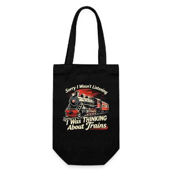 Je pensais aux trains au lieu d’écouter - Sac à bouteille - noir - Devant