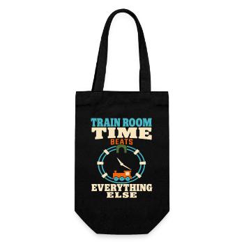 Train Room Model Railway Model Railway Dad Gift - Gift Bag for Bottles - black - Front