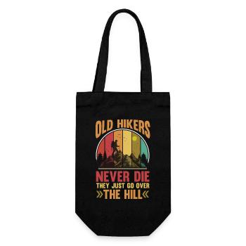 Hiking Mountain Trail Backpacking Outdoors Wildern - Geschenkbeutel für Flaschen - Schwarz - Vorne