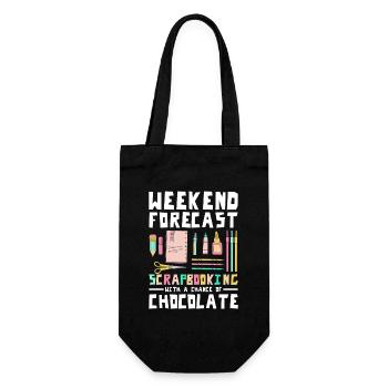Scrapbooking Weekend - Gift Bag for Bottles - black - Front