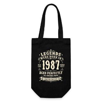 Cadeau du 39e anniversaire 1987 Homme Vintage Rétro - Sac à bouteille - noir - Devant