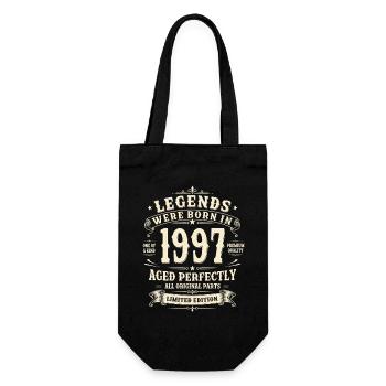 29th Birthday Gift 1997 Man Vintage Retro - Gift Bag for Bottles - black - Front