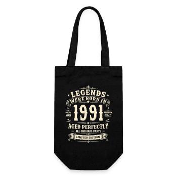 Cadeau d’anniversaire pour le 35e anniversaire 1991 Homme Vintage Rétro - Sac à bouteille - noir - Devant