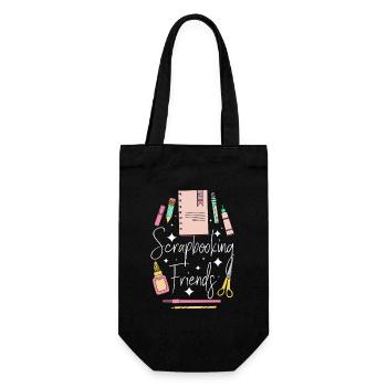 Scrapbooking Girlfriends - Gift Bag for Bottles - black - Front