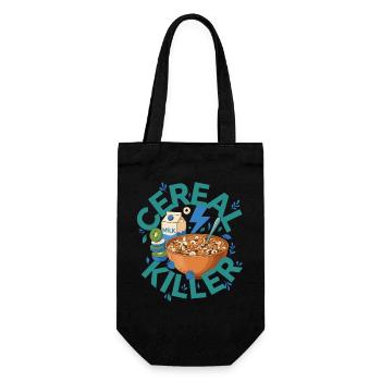 Breakfast Funny Brunch Coffee Cereal Killer Food - Gift Bag for Bottles - black - Front