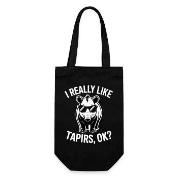 Dictons de tapir Tapir Drôle de cadeau de tapir - Sac à bouteille - noir - Devant