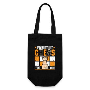 Chess Chess Player Chessboard - Gift Bag for Bottles - black - Front