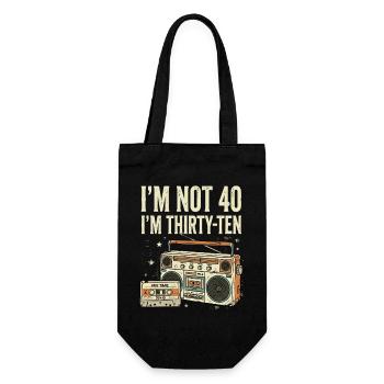 I'm not 40, it's my 30th birthday - Gift Bag for Bottles - black - Front