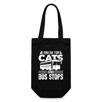 Je freine pour les chats et les arrêts de bus - Sac à bouteille - noir - Devant