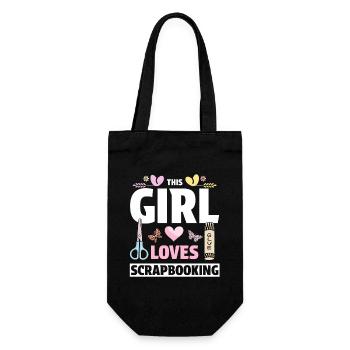 La fille adore le scrapbooking - Sac à bouteille - noir - Devant