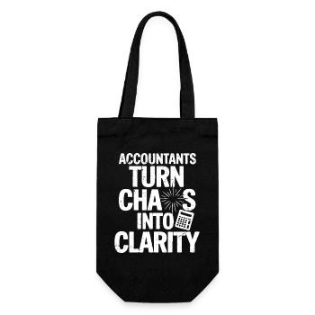 Les comptables transforment le chaos en clarté - Sac à bouteille - noir - Devant