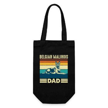 Belgian Malinois Dad Shepherd Dog Dad - Gift Bag for Bottles - black - Front