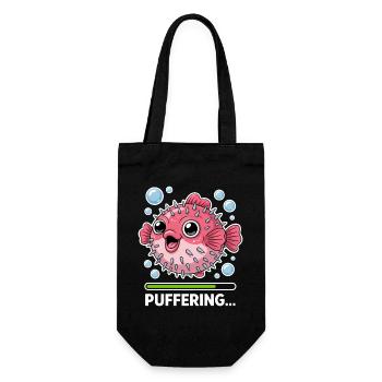 Expressions du poisson-globe : Cadeau amusant du poisson-globe - Sac à bouteille - noir - Devant