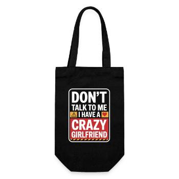 Petite amie folle Pardonne couple Petite amie folle - Sac à bouteille - noir - Devant