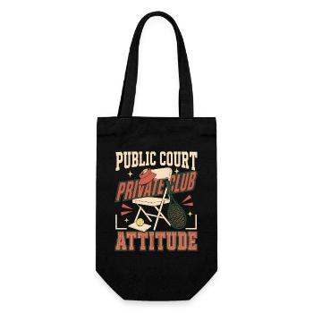 Tenniscore Tennis Club No Membership, Only - Gift Bag for Bottles - black - Front