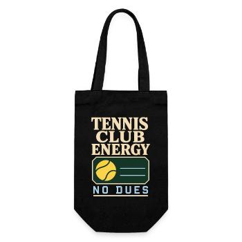 Tenniscore Tennis Club No Membership, Only - Gift Bag for Bottles - black - Front