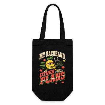 Tenniscore Tennis Club No Membership, Only - Gift Bag for Bottles - black - Front