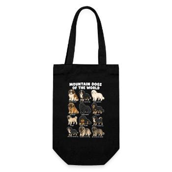 Mountain Dog Breeds Cute Puppy Dogs - Gift Bag for Bottles - black - Front